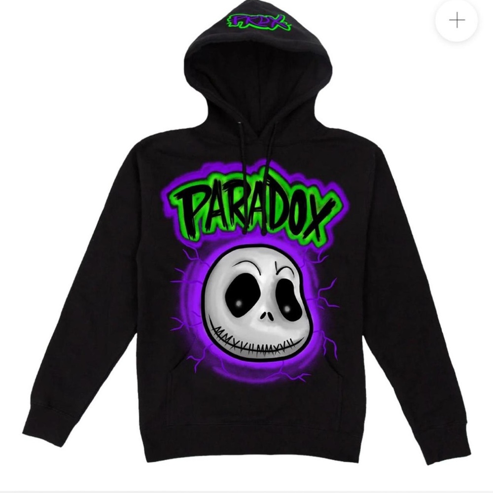 Paradox Black Cotton Hoodie